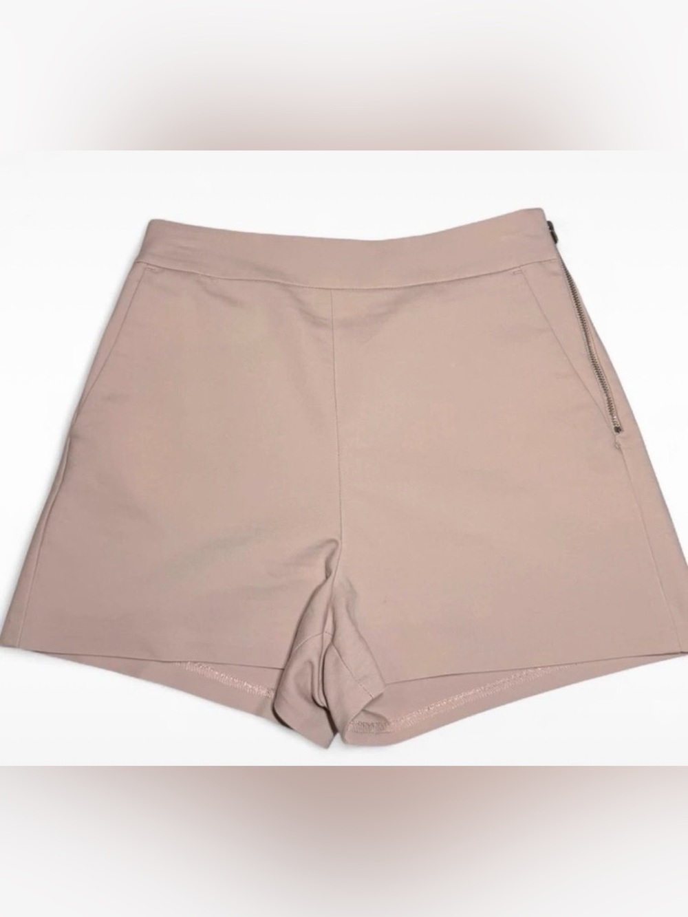 Express High-Waist Knit Shorts in Dusty Blush